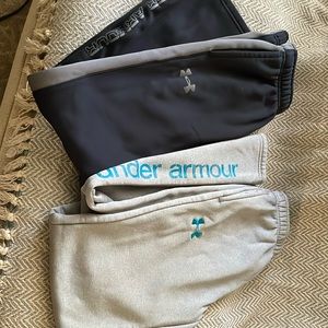 UNDER ARMOUR Youth Medium COLDGEAR Pants Sweat Pants Boy or Girl Two Pairs